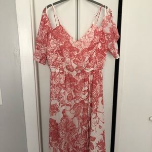 Loft off the should midi dress